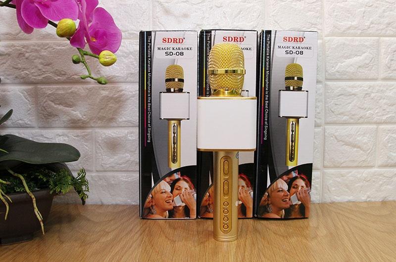 MICRO KARAOKE SD08 MIC BLUETOOTH ÂM CHUẨN, HÁT HAY