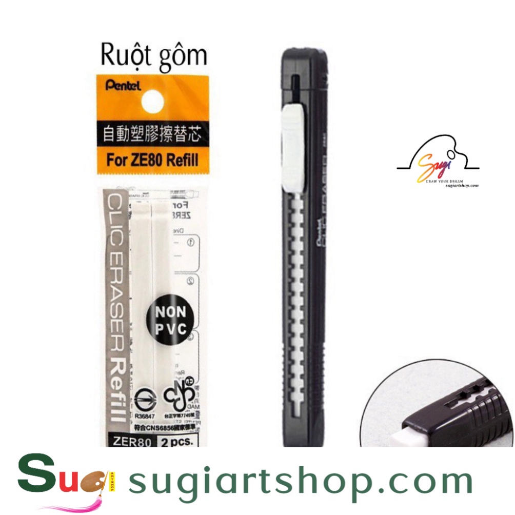Bút gôm Pentel, Ruột gôm tẩy PENTEL đầu vuông