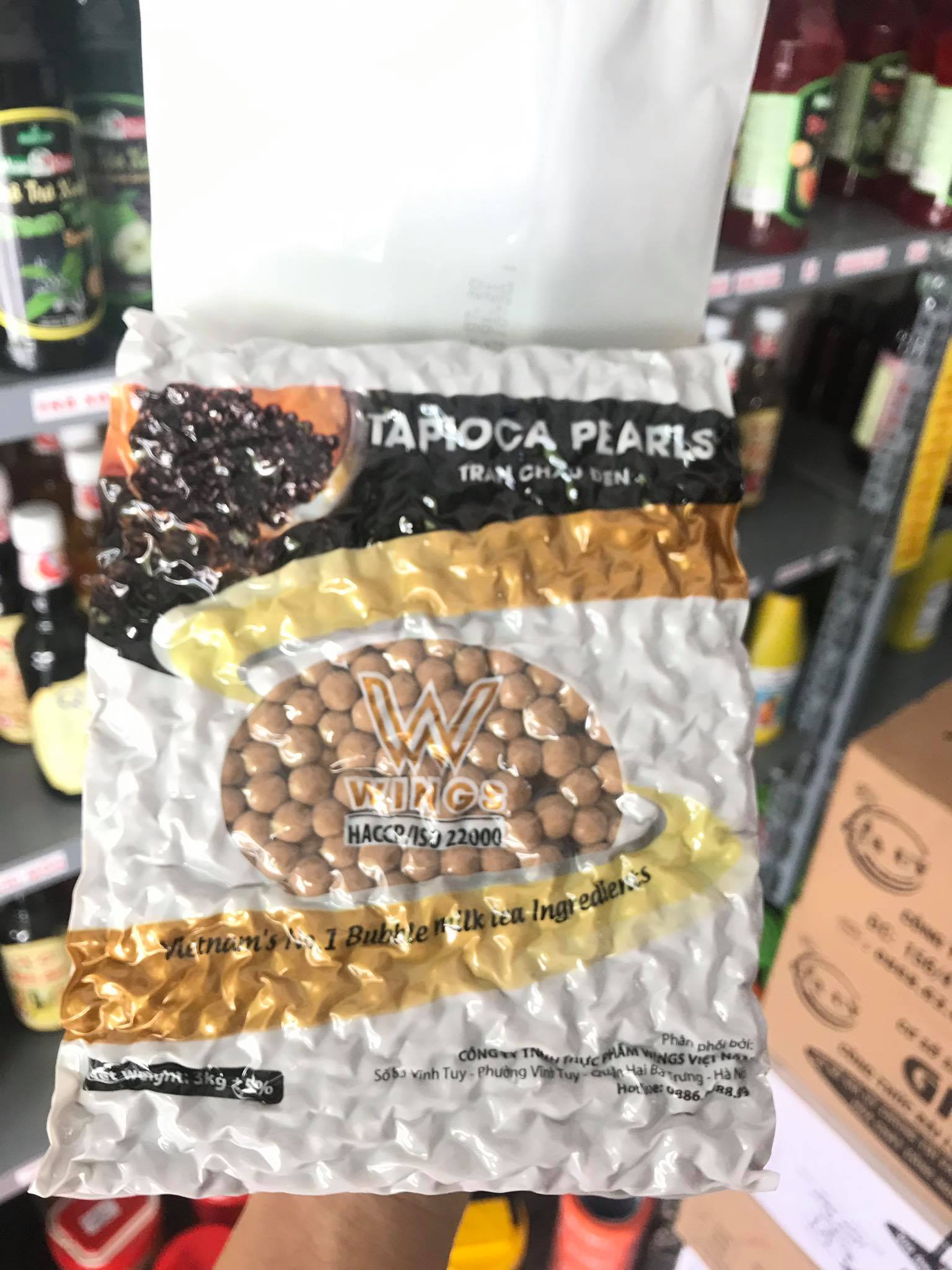 Trân châu đường đen WINGS - túi 3KG
