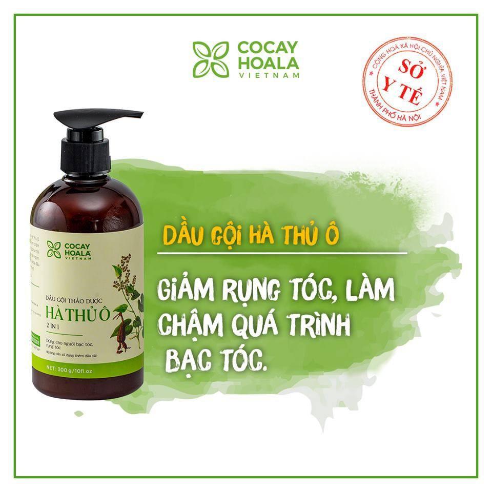 Dầu gội thảo dược hà thủ ô chai 450ml làm chậm quá trình bạc tóc, giảm rụng, kích thích mọc tóc con