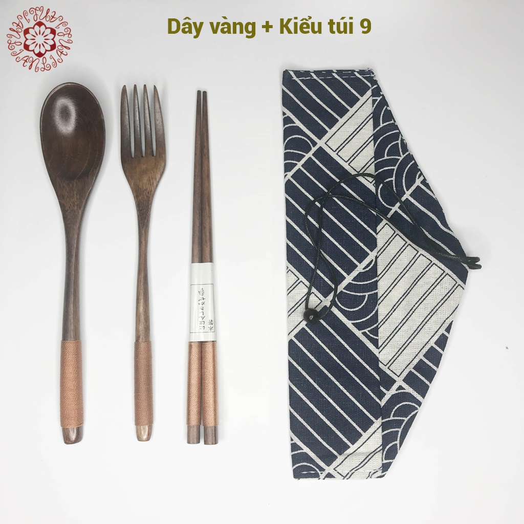 Bộ thìa đũa gỗ phong cách Nhật Bản