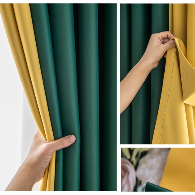 Rèm cửa khoen lỗ một màu đơn giản (nhiều màu, nhiều size)