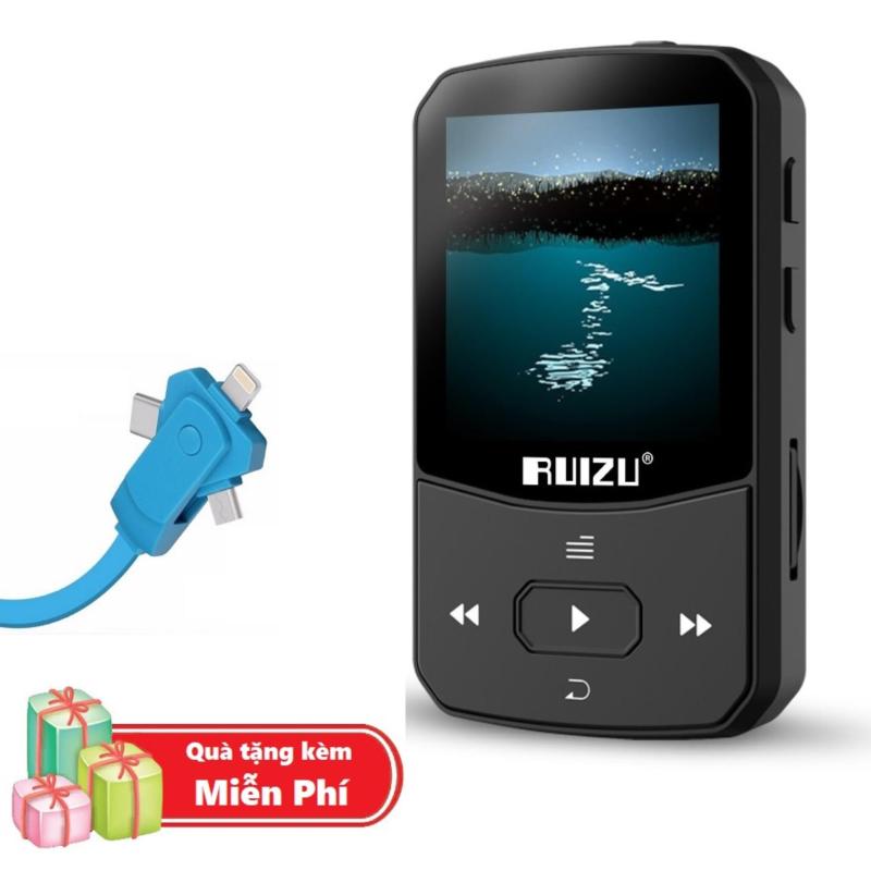 ( Quà tặng Dây sạc điện thoại đa năng ) Máy Nghe Nhạc MP3 Bluetooth Ruizu X52 Bộ Nhớ Trong 8GB Cao Cấp - Máy nghe nhạc Lossless Bluetooth Ruizu X52
