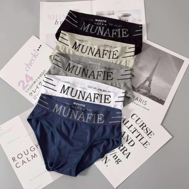 Combo 4 Quần Sịp Nam Munafie Cao Cấp Có Túi Zíp