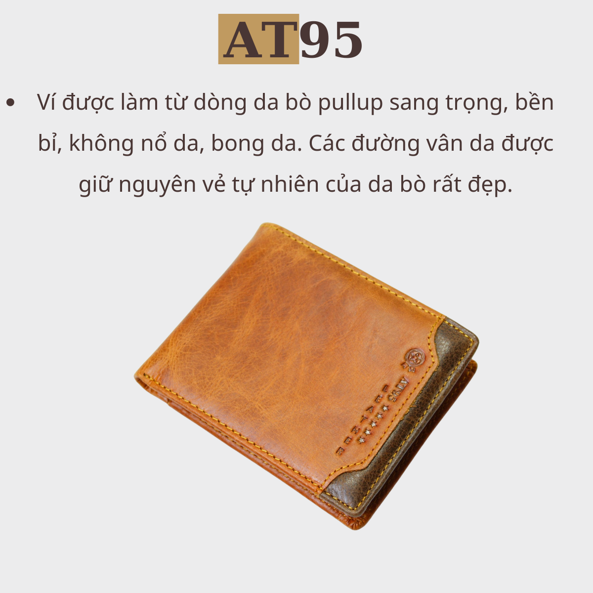 Ví nam da bò pullup dáng đứng và dáng ngang