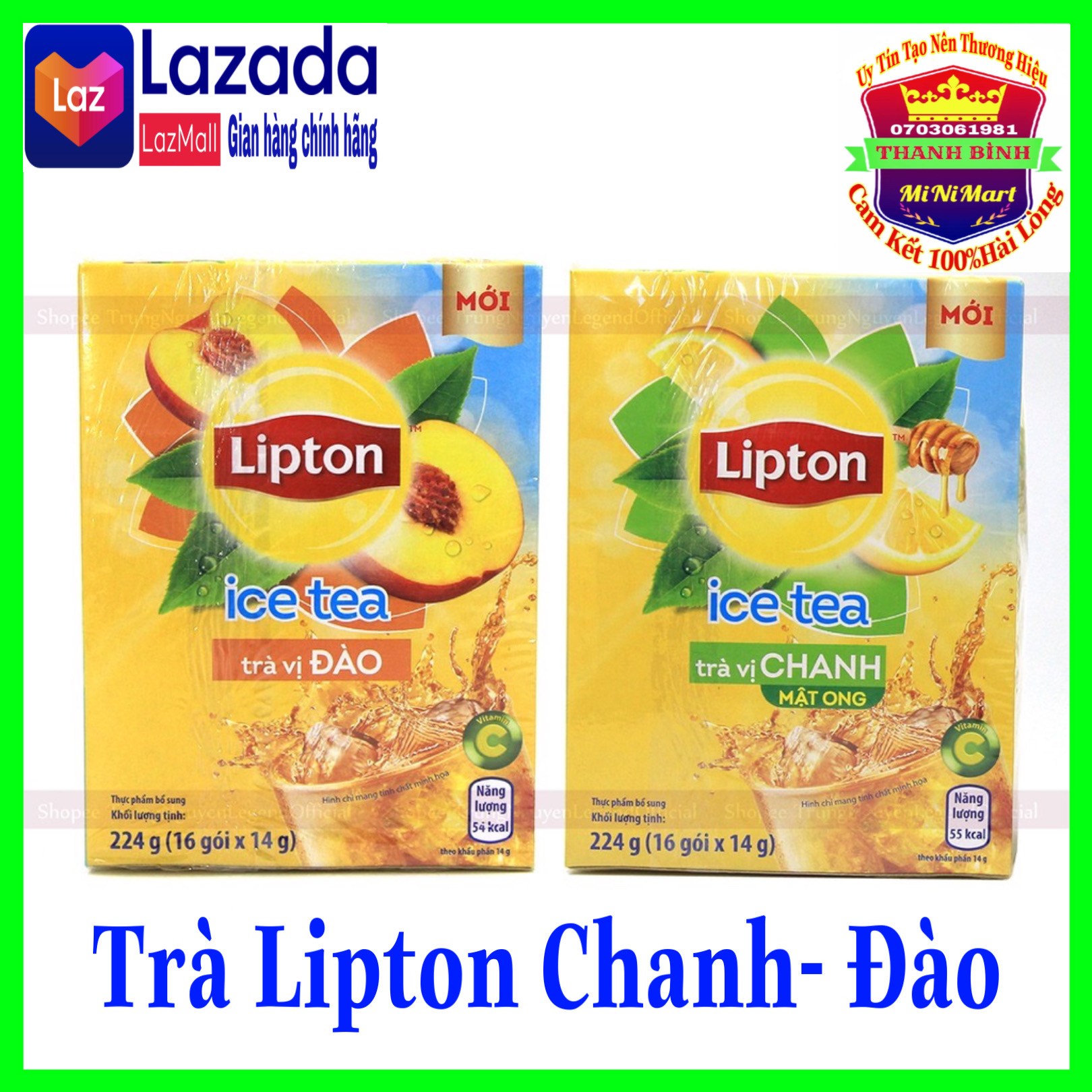 TRÀ LIPTON ICE TEA VỊ CHANH MẬT ONG - ĐÀO 224G