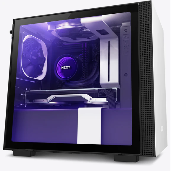 VỎ CASE MÁY TÍNH NZXT H210i - MATTE WHITE/BLACK