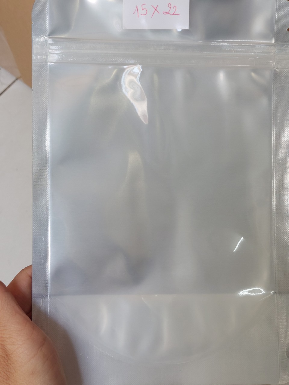 1kg túi zip bạc đáy đứng
