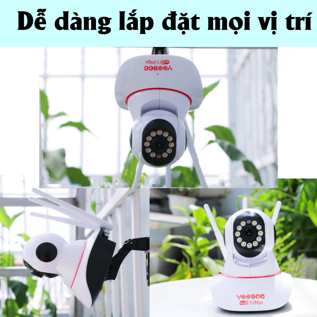Camera Yoosee 3 Râu 5.0Mpx Góc Rộng Siêu Nét Full Hd