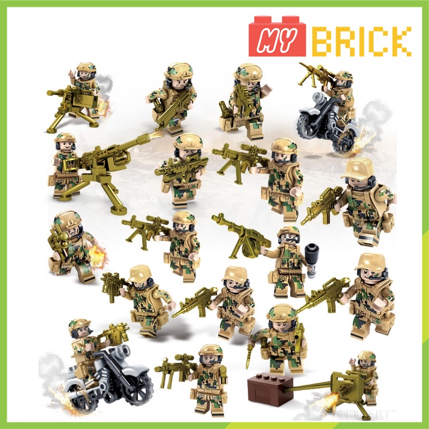 [HCM]Combo 8 bộ lắp ráp lego lính biệt đội Sói Lửa 82015