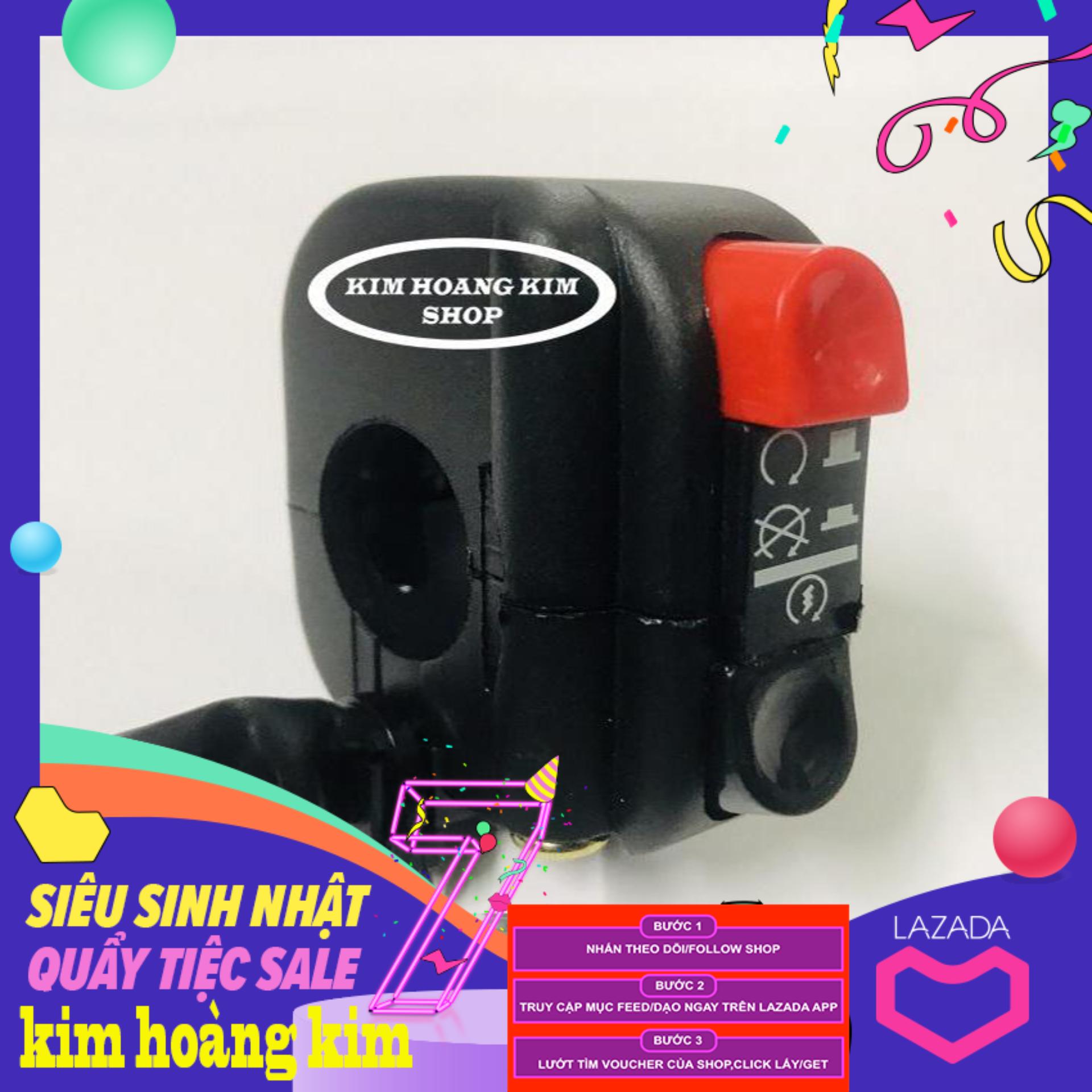 Cùm Công Tắc Bên Phải On/Off/Đề dành cho xe máy (màu Đen)