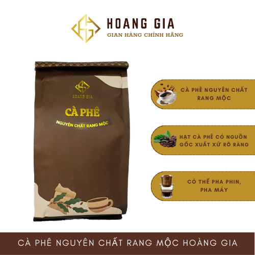Cà Phê Robusta Hoàng Gia – Rang Mộc, Hương Vị Truyền Thống, Túi 250g