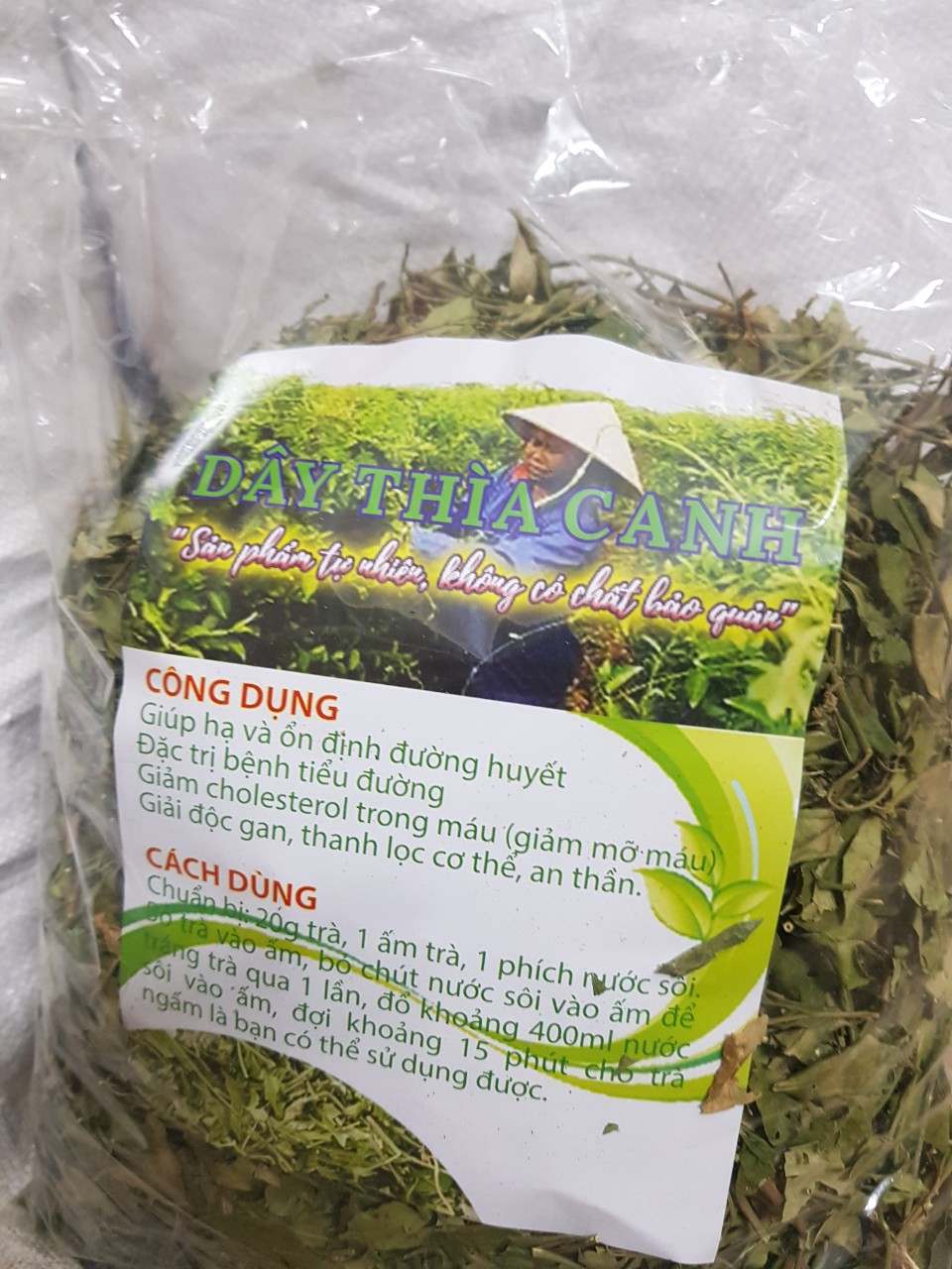 Dây thìa canh (gói 1Kg), trà thìa canh, cho người tiểu đường, mỡ máu, hàng sấy lạnh xanh như còn tươi