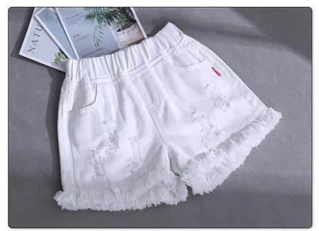 Quần Short Denim Phối Rách Thời Trang Cá Tính Cho Bé Gái(QB2)