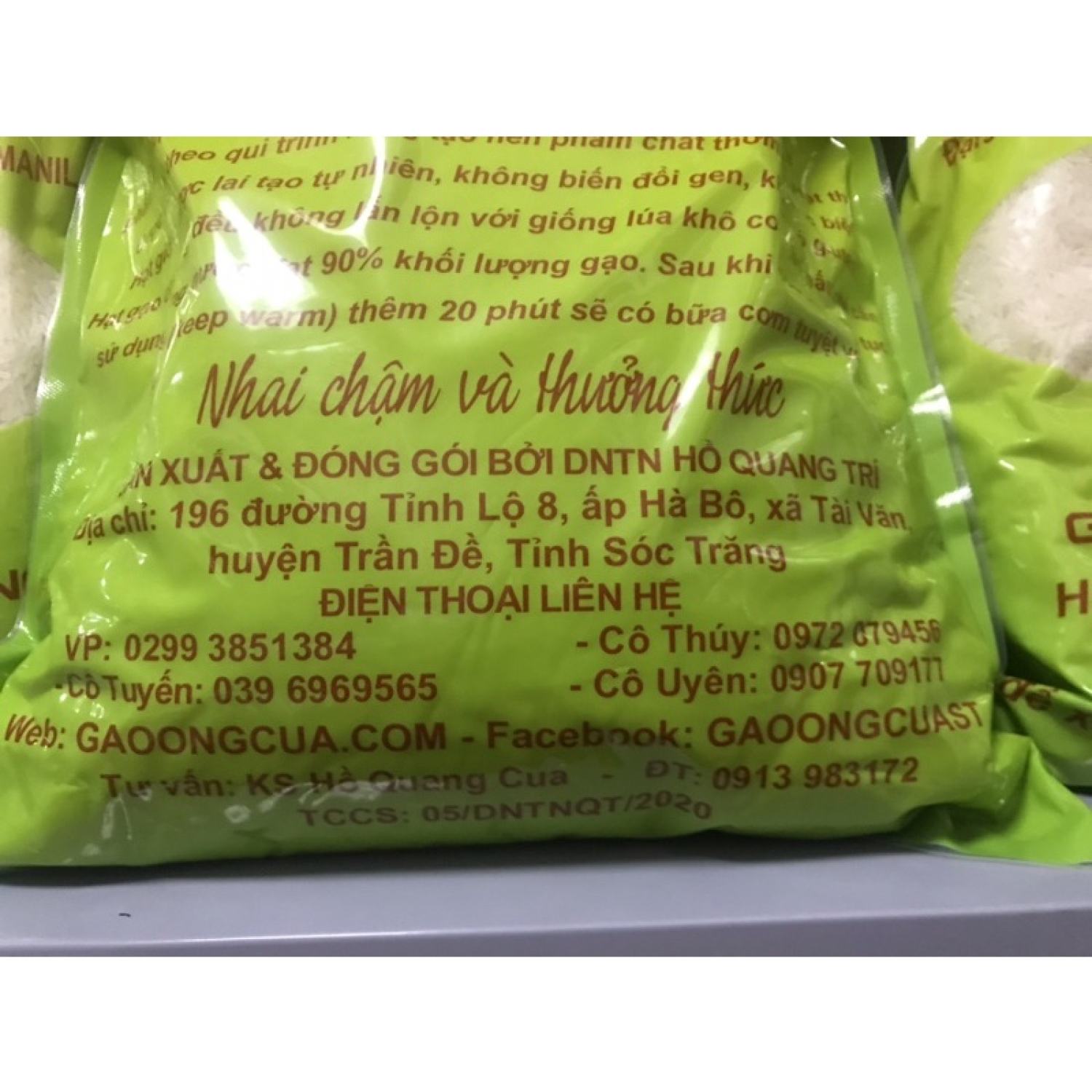 (compo 5 túi )gạo st25 lúa tôm chính hãng ông cua