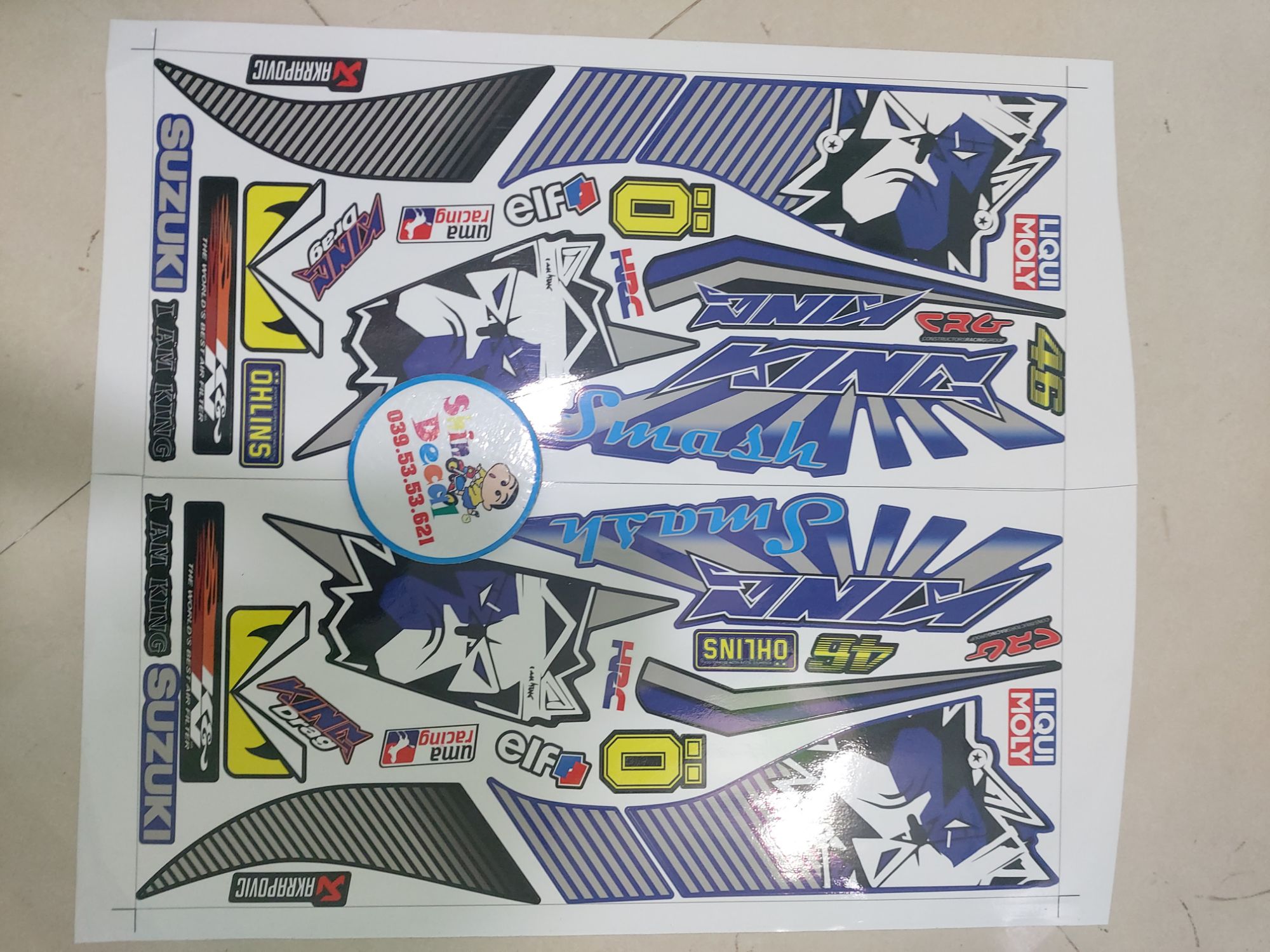 [HCM]Tem suzuki smash kingdrag 2020 xanh đen