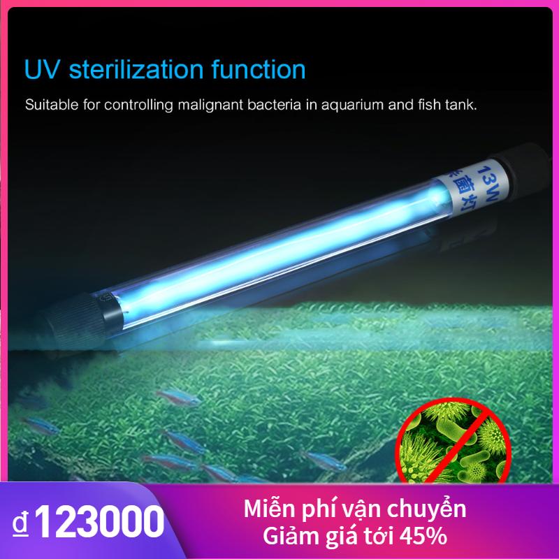 13W UV Light Sterilization Lamp Submersible Ultraviolet Sterilizer Water Disinfection for Aquarium Fish Tank Pond AC220-240V