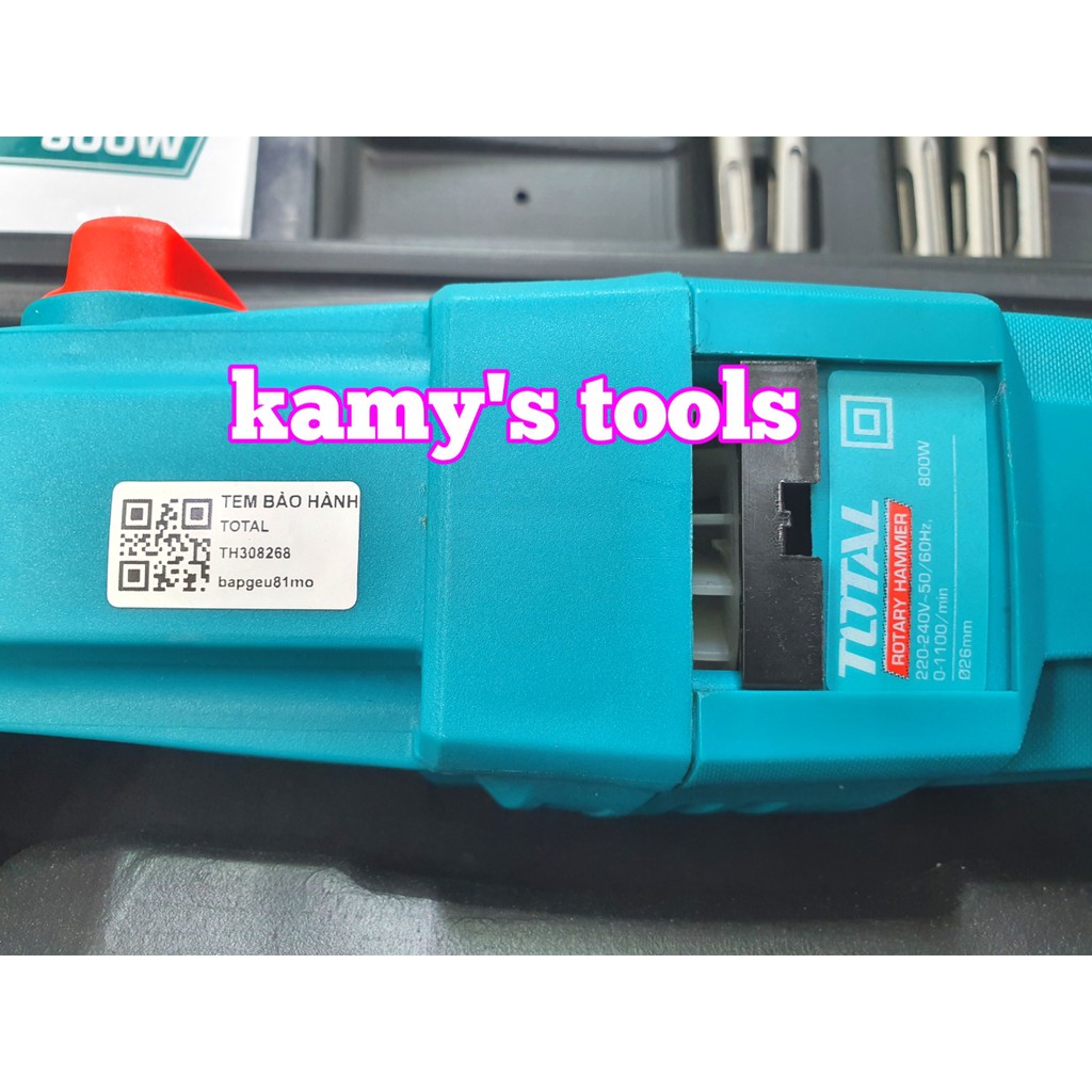Máy khoan búa đục 3 chức năng Total TH308268