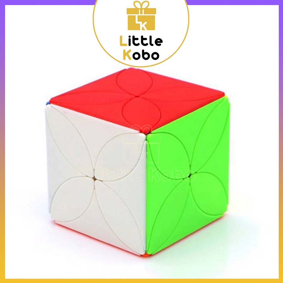 Rubik Four Leaf Clover Cube Cỏ 4 Lá Stickerless Rubic Biến Thể Đồ Chơi Trí Tuệ Trẻ Em Phát Triển Tư Duy - Little Kobo