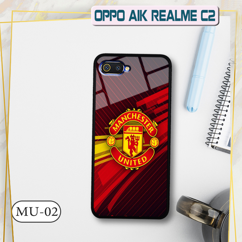 Ốp kính 3D REALME C2 - in biểu tượng đội bóng