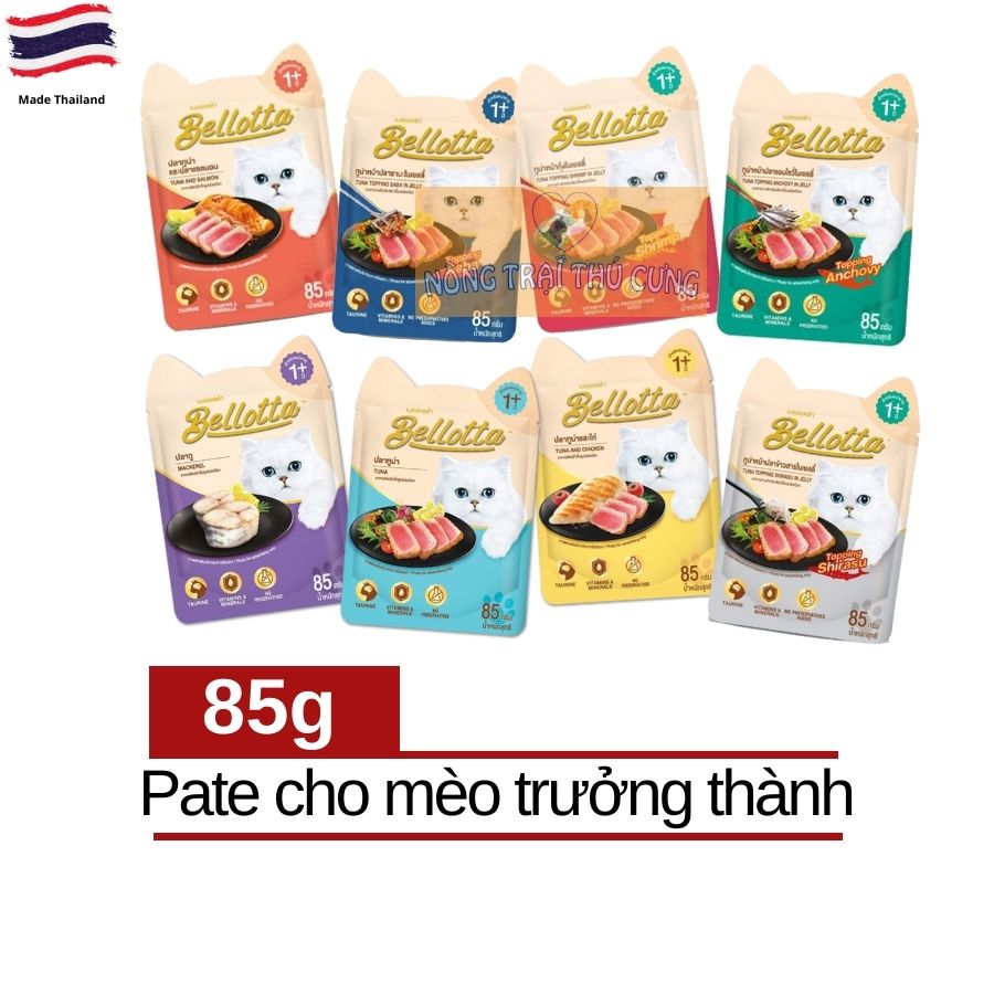 Pate Bellotta Cho Mèo Lớn Gói 85g Thái Lan - Nông Trại Thú Cưng
