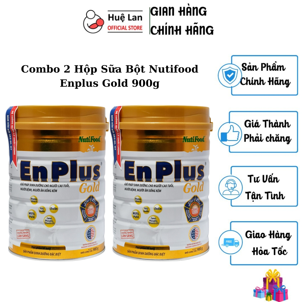 Combo 2 hộp sữa bột nutifood enplus gold 900g