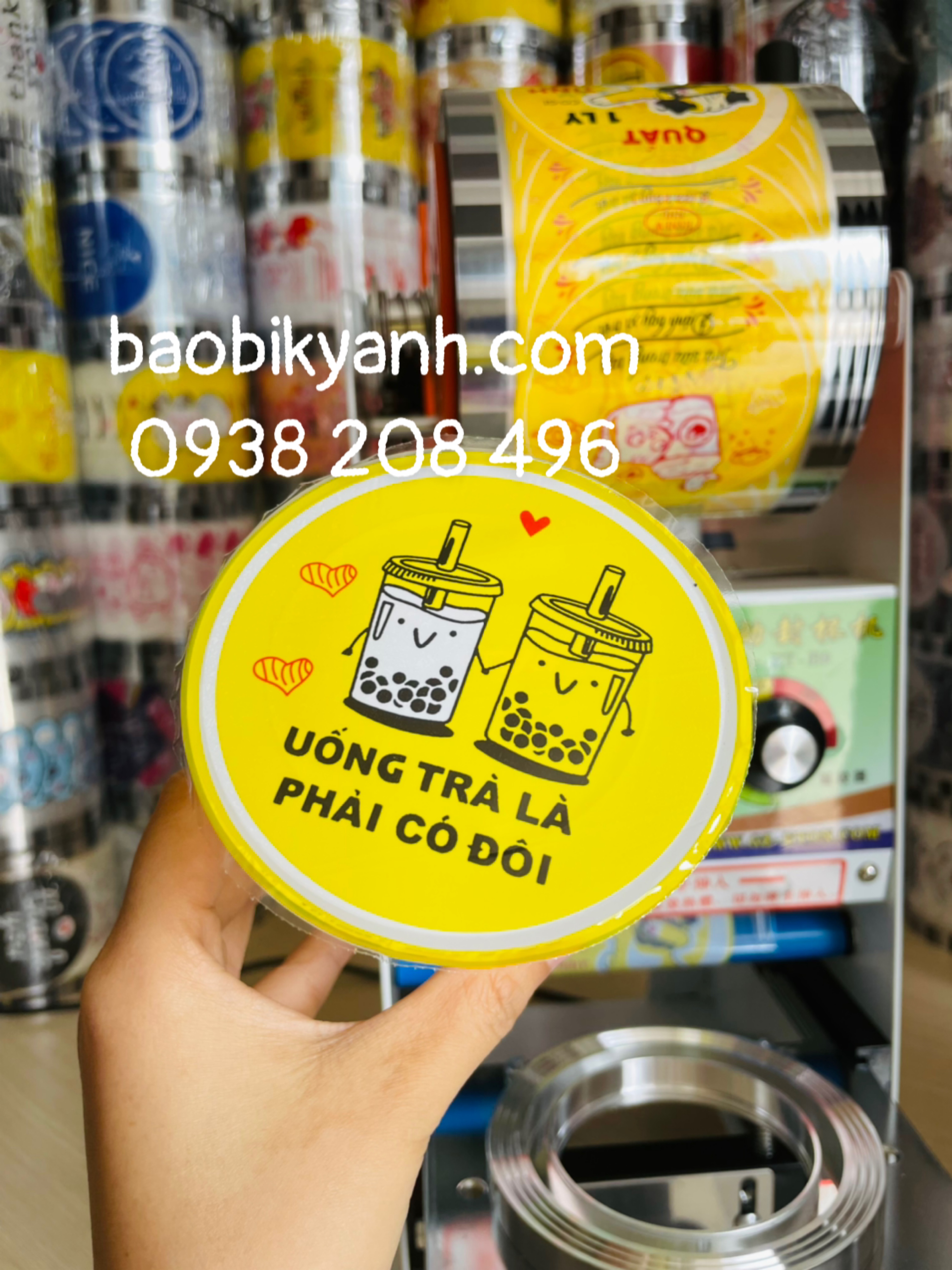 Màng ép ly/Keo dán miệng ly 2400 nắp