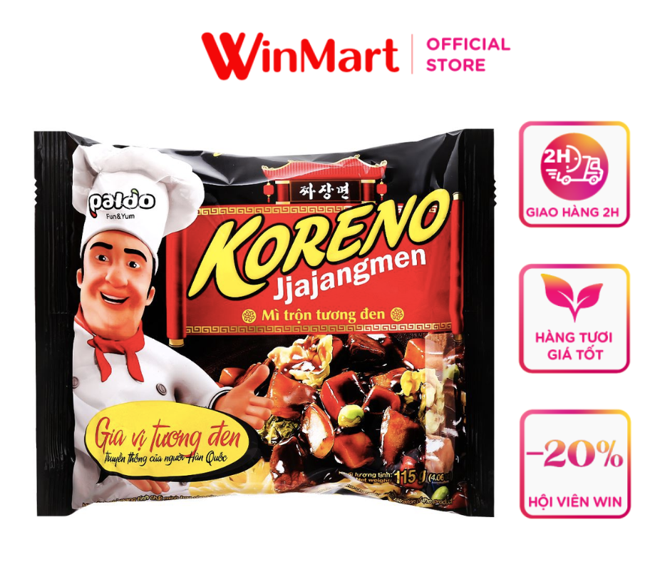 - Mì trộn tương đen Koreno Jjajangmen gói 115g