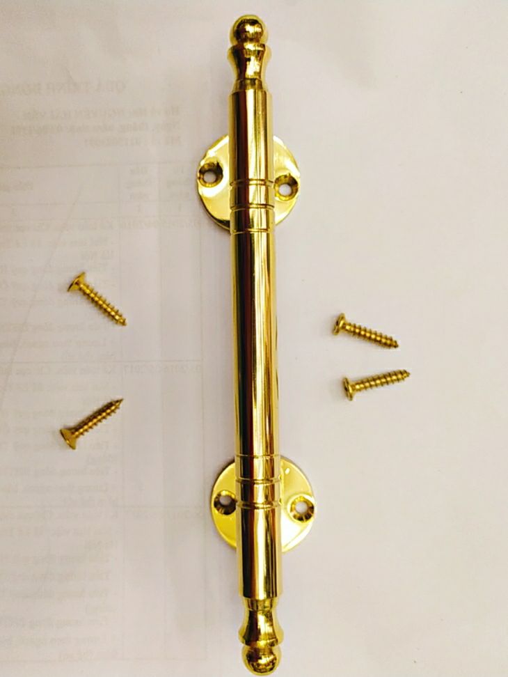 Tay nắm đồng vàng trơn 16cm