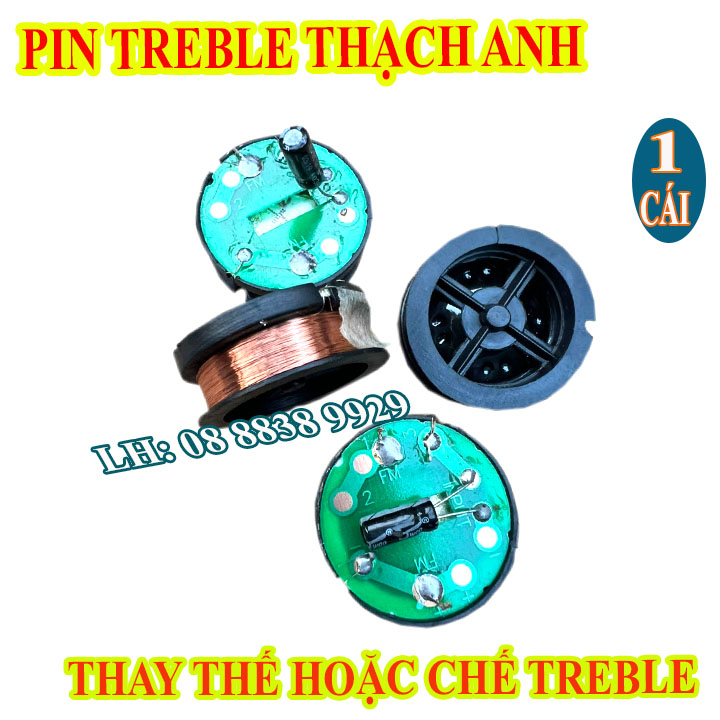 Côn loa treble thạch anh, pin loa treble, coil chế treble - giá 1 chiếc