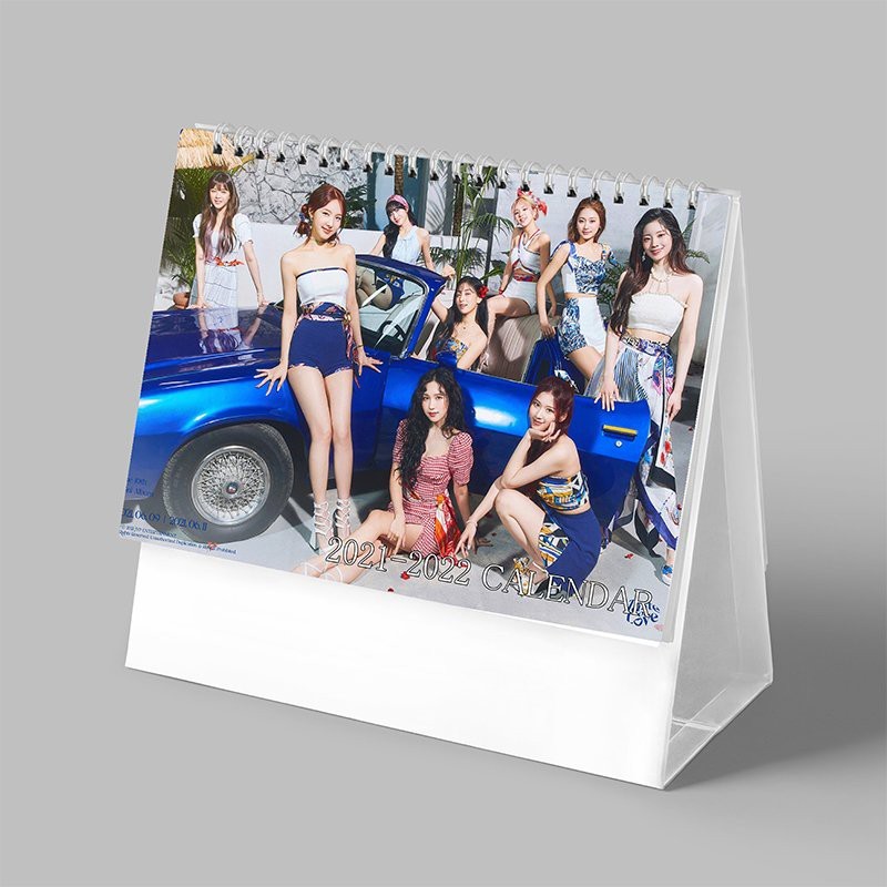 (Lịch 2021 - 2022) Lịch để bàn in hình nhóm nhạc TWICE idol thần tượng kpop CHỮ NHẬT NGANG dễ thương xinh xắn