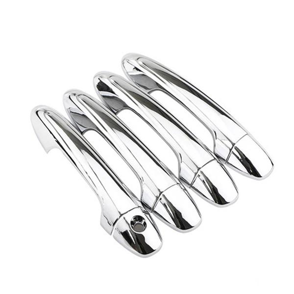 Ốp Tay Cửa Xe Toyota Vios, Innova, Fortuner , Hilux 2019-2020 Mạ Crom Cao Cấp, Bộ 4 Ốp Tay Giúp Chống Xước, Làm Đẹp Xe, Có Sẵn Keo Dính 2 Mặt, Lắp Đặt Dễ Dàng Tại Nhà