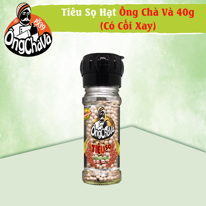 Ong Cha Va White Pepper 40g - Grinder