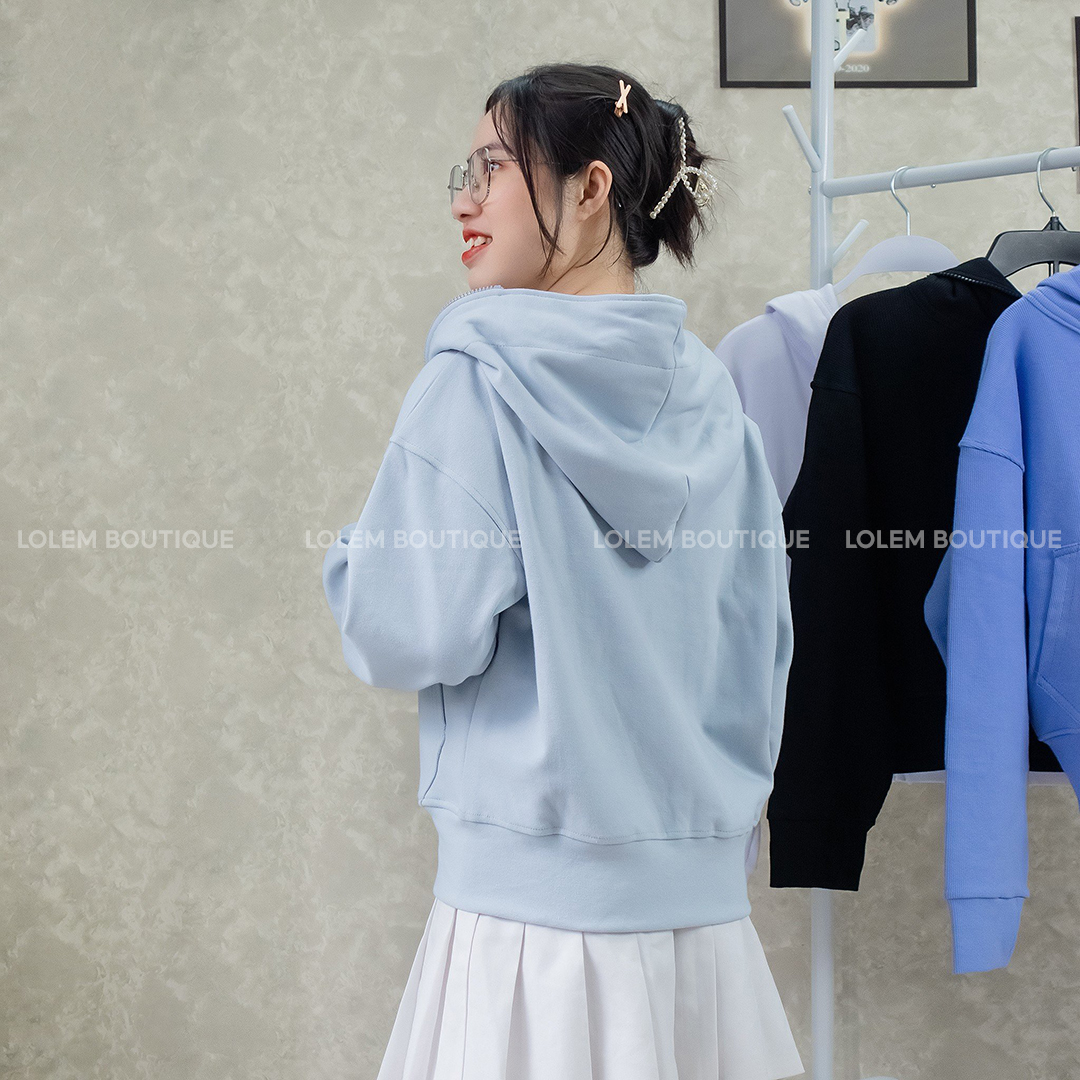 Áo khoác nữ có mũ đi học form rộng thun gân cao cấp chống nắng chống gió tốt - Hot trend 2023