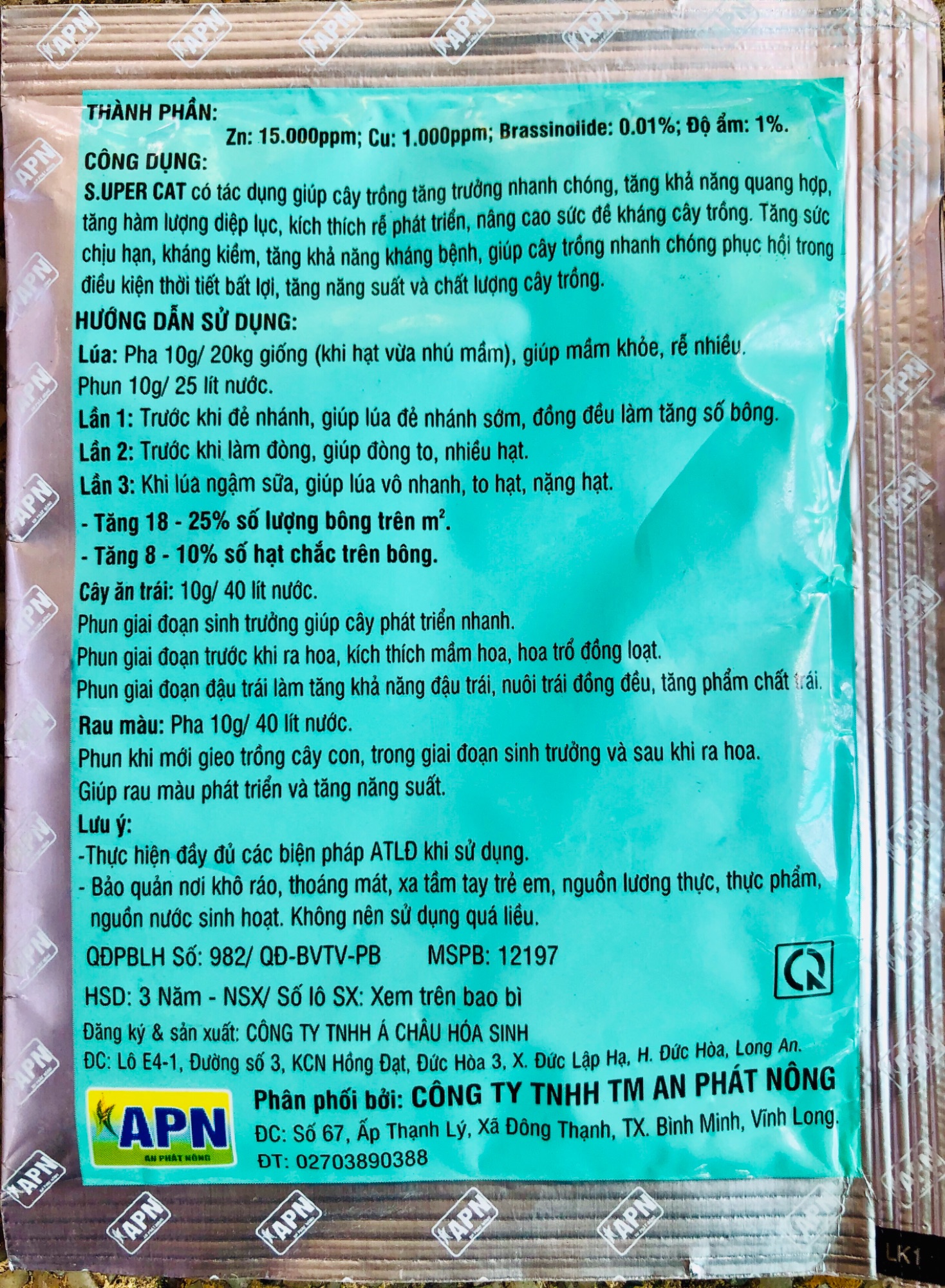 Phân bón lá Super Cat - Biến vàng thành xanh