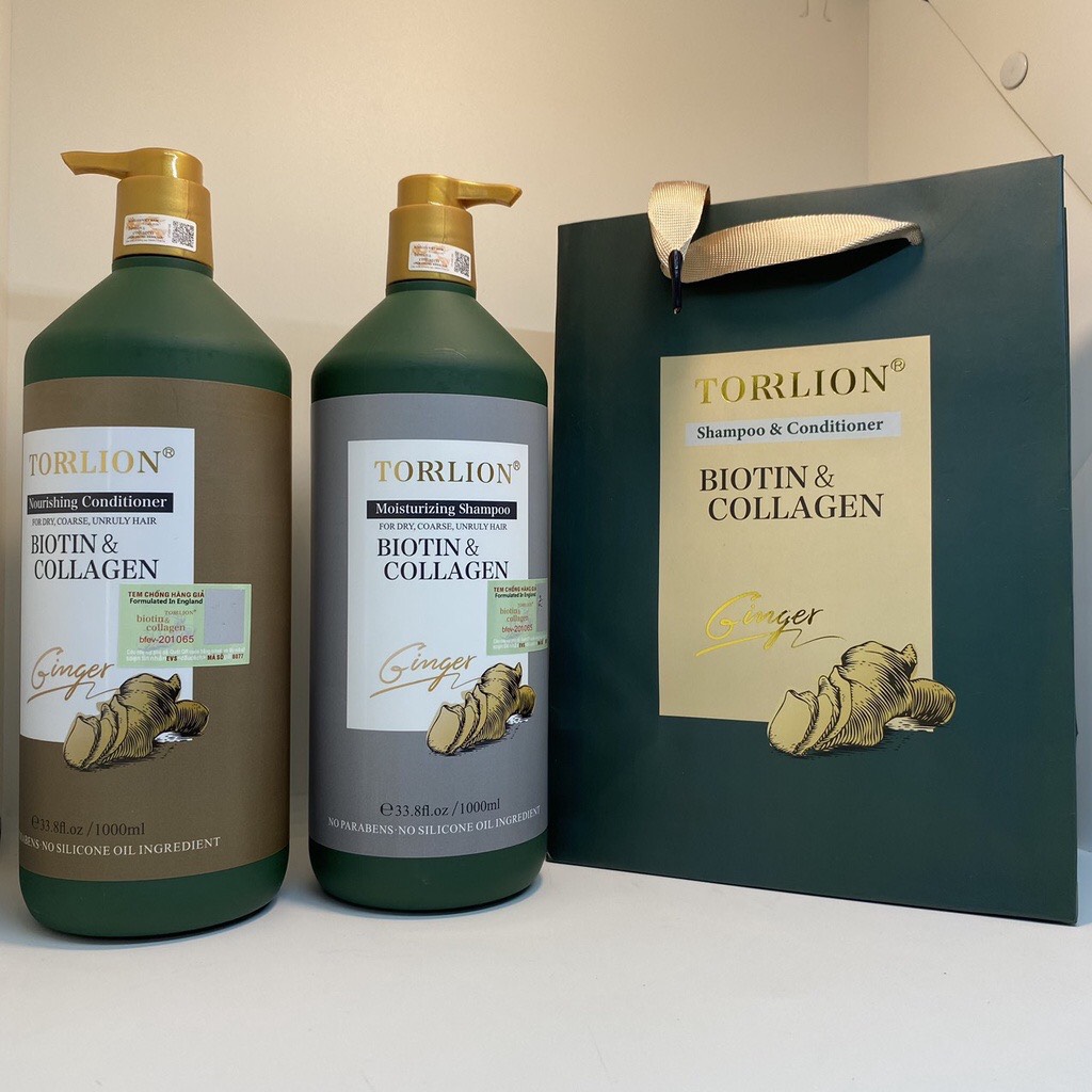 Torrlion Biotin & Collagen Ginger Extract Shampoo 1000ml (GENUINE )