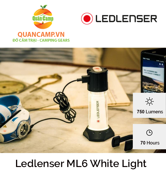 [HCM]Đèn pin cắm trại Ledlenser Ml6 White Light