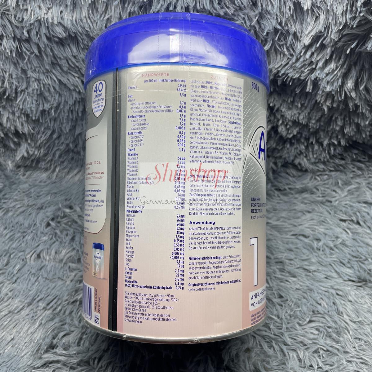 Sữa bột Aptamil Profutura Duo Advance (Ap bạc Đức) -800g