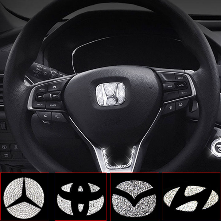 Logo đính đá gắn vô lăng honda