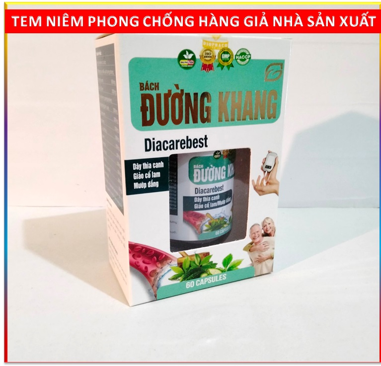 [Hộp 60 Viên ]Viên Uống Giảm Tiểu Đường Diacarebest -thành phần từ nấm Linh Chi hoàn toàn thảo dược Giúp Giảm Cholesterol Máu Cải Thiện Biến Chứng Tiểu ĐườngĐiều Hòa Huyết Áp