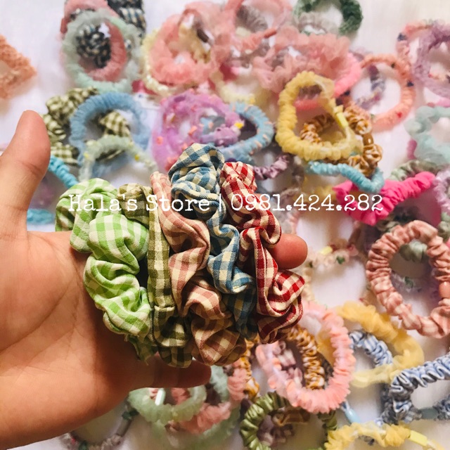 Dây buộc tóc Scrunchies đủ các màu, các kiểu, các size