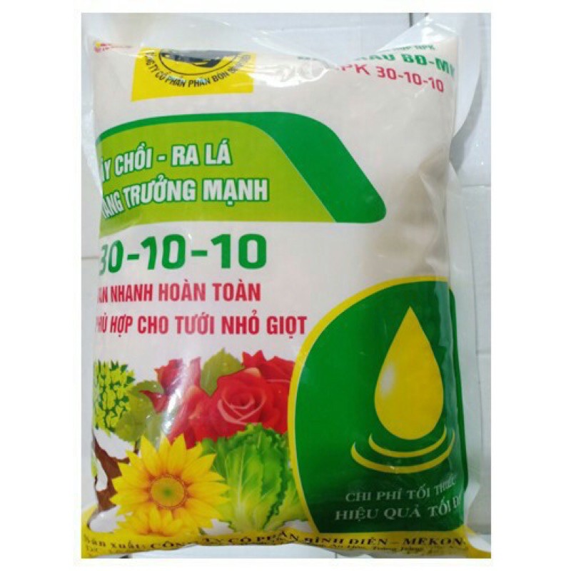 Gói 1kg phân bón đầu trâu NPK 30-10-10 cho cây nảy chồi, ra lá, tăng trưởng mạnh