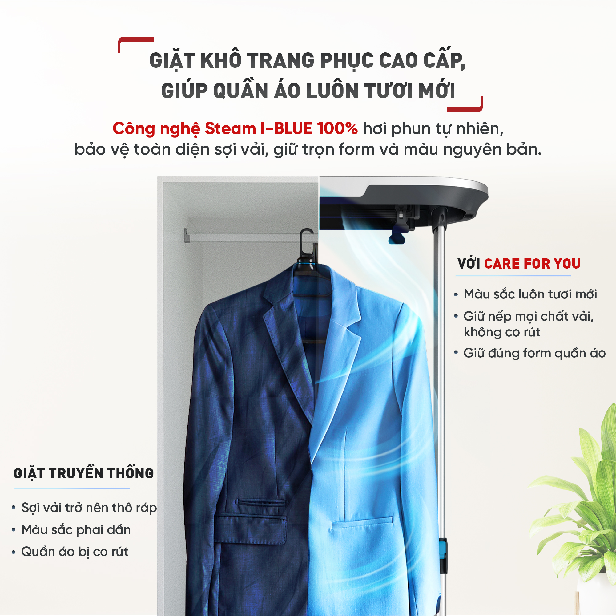 Máy chăm sóc quần, áo đa năng Tefal YT4050E1