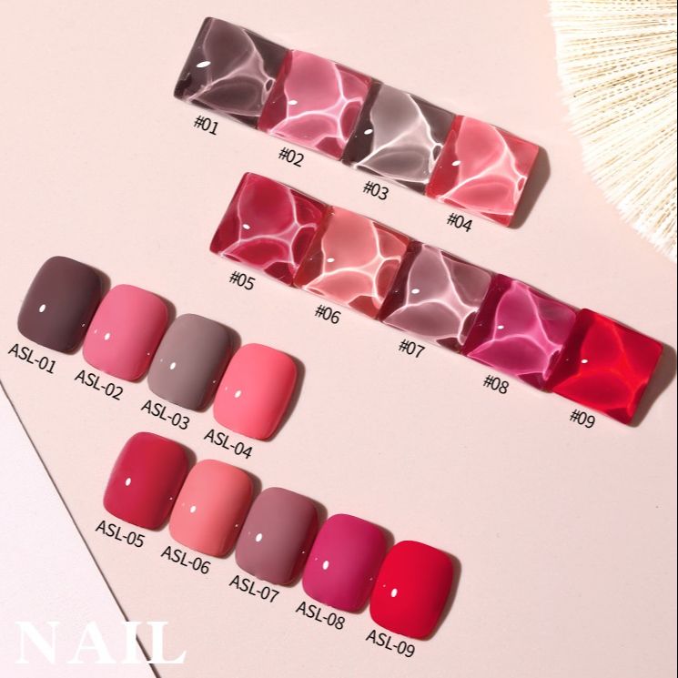[HCM]Sơn gel AS red - Màu hồng đỏ mã ASL