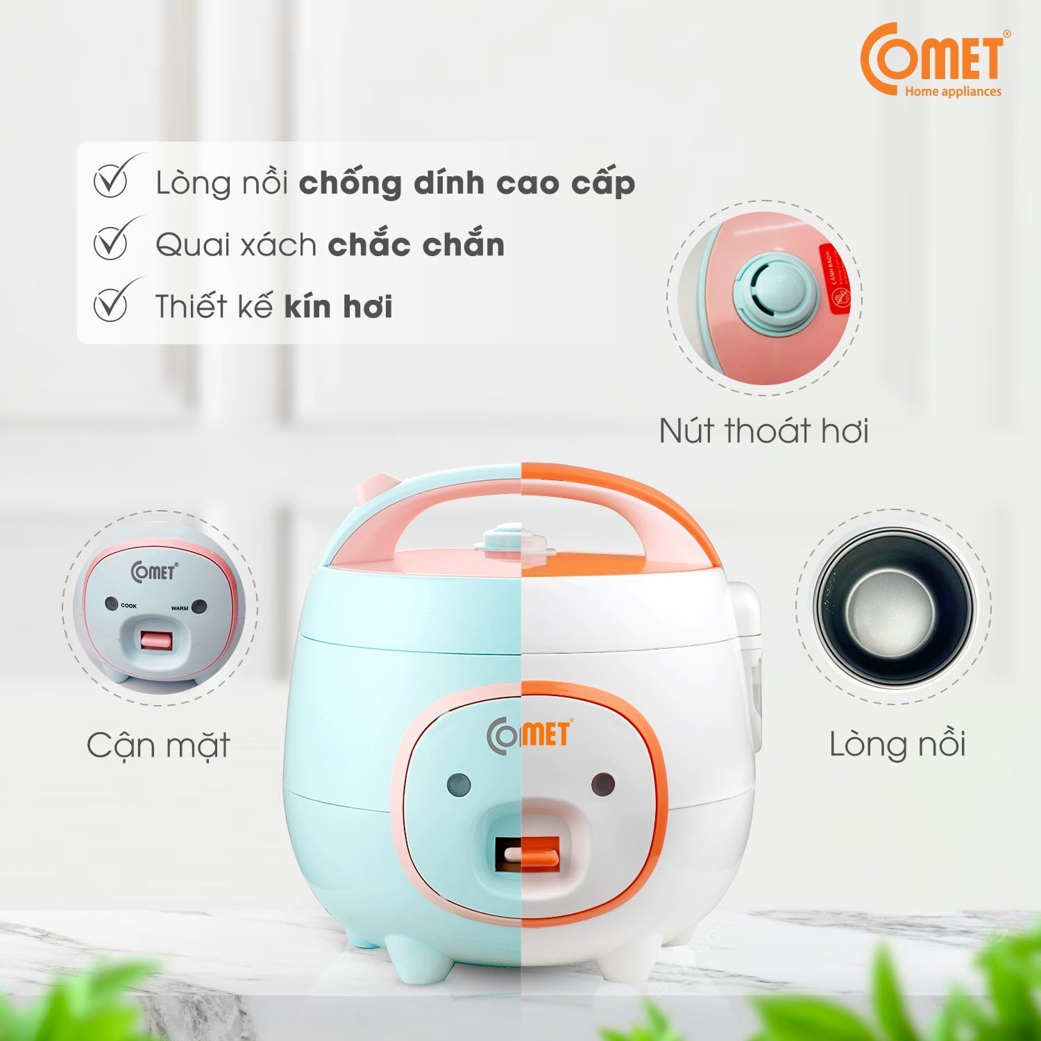 Nồi cơm điện Mini Comet - CM8006