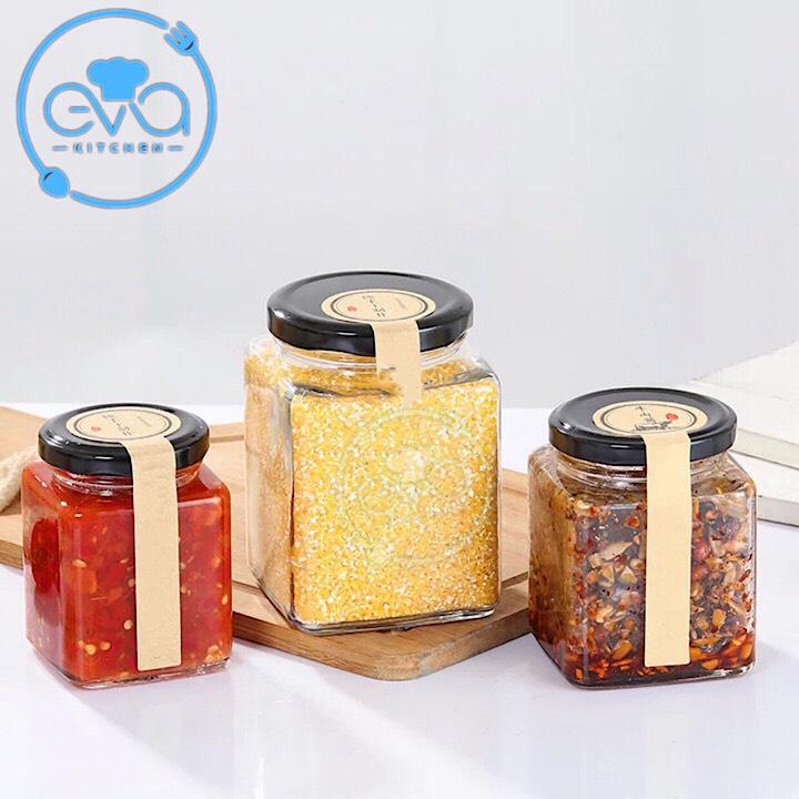 Hũ thủy tinh vuông nắp vặn dung tích 100 ml