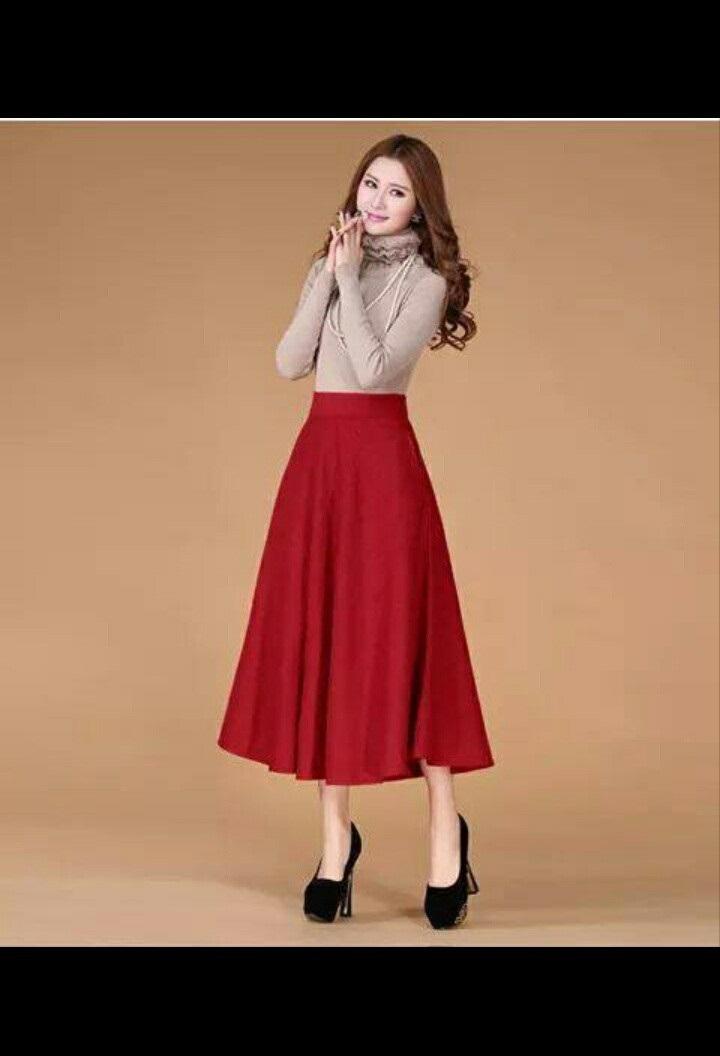 [HCM]Chân Váy Xoè Form Dài Phong Cách Hàn Quốc Cực Hot