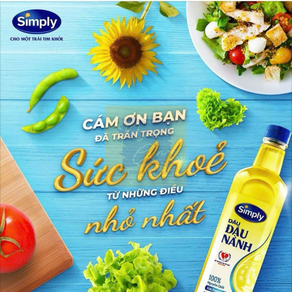 Dầu Đậu Nành Simply 100% Nguyên Chất 1Lit