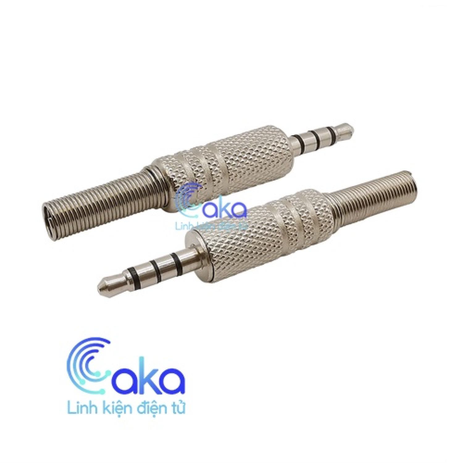 Jack audio 3.5mm đực mạ kẽm 4 nấc