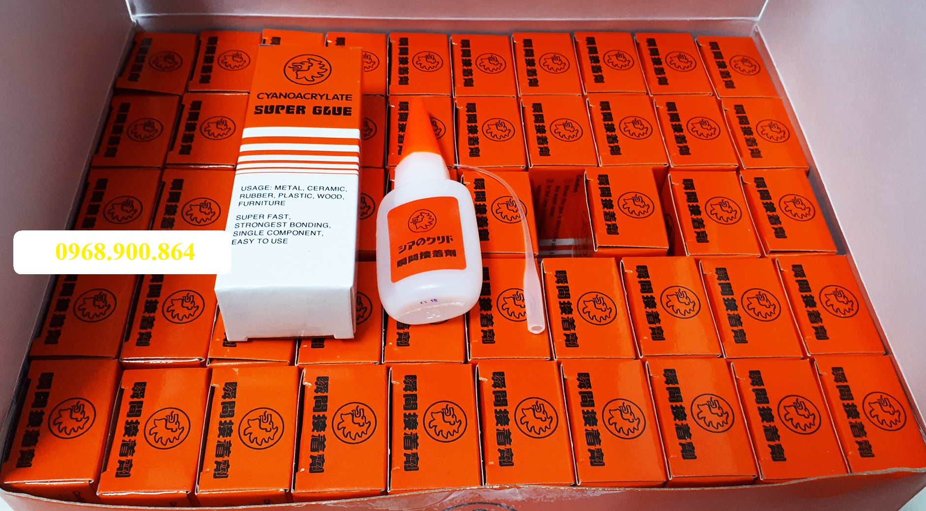 KEO MICA 502 KHÔNG TẠO KHÓI - Keo CAM - Thùng 50 chai